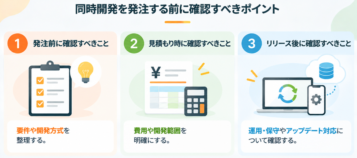 iOS・Androidアプリの同時開発を発注する前に確認すべき3つのポイント